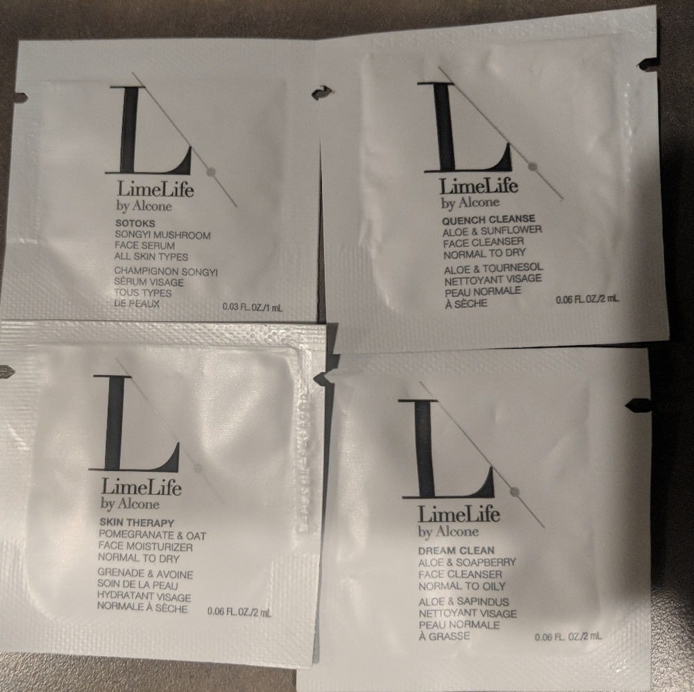 4 packets of limelife by alcone samples